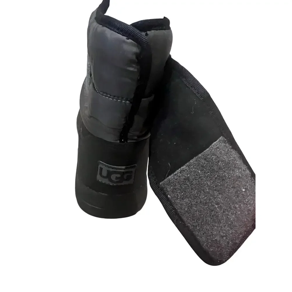 NEW Kids 5 Women 7 Black/Charcoal Gray Ugg Toty Snow Waterproof Boots 200g